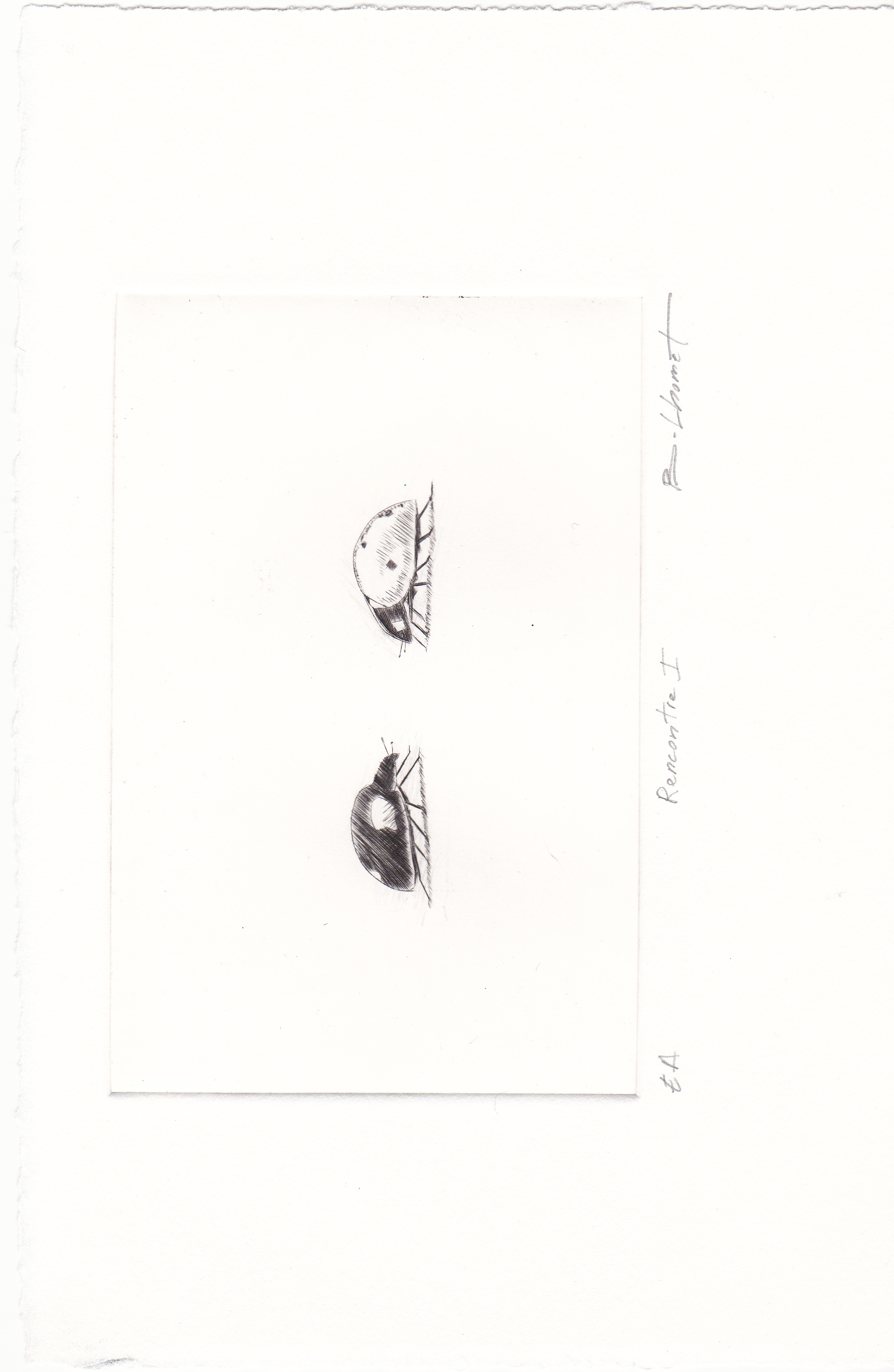 Rencontre I - burin - matrice 10 x 15 cm - edition 1