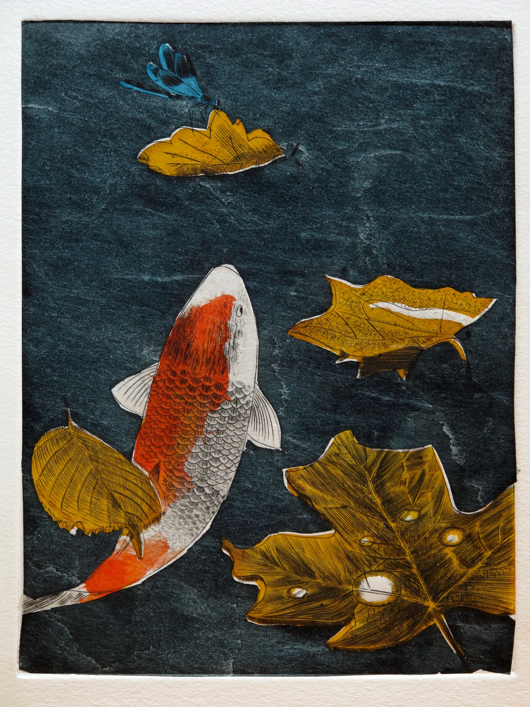 Rencontre VI - burin / chine collée - matrice 15 x 20 cm - edition 50