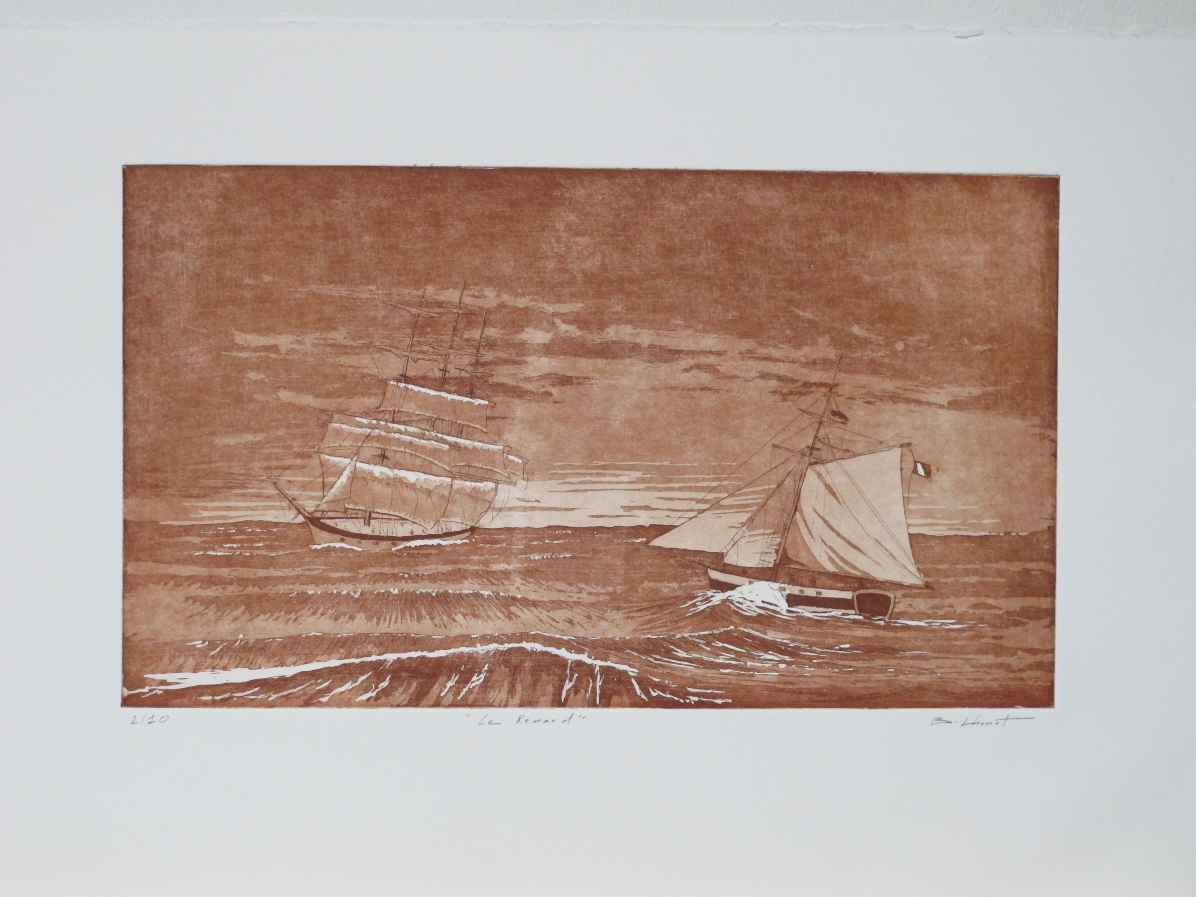 Le Renard - eau forte / aquatinte - matrice 20 x 35 cm - edition 10
